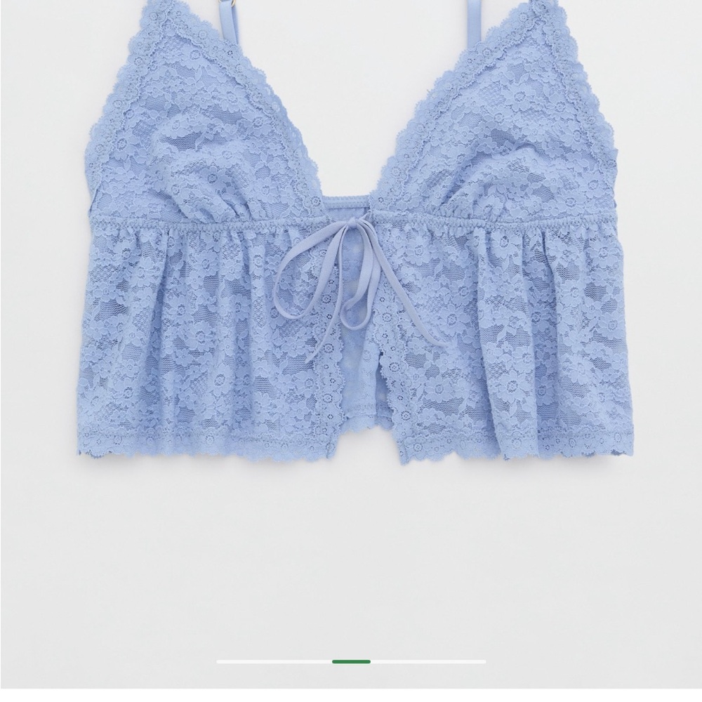 Aerie show off vintage lace tie front bra top - Picture 9 of 12